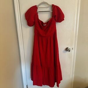 Abercrombie & Fitch Red Maxi Dress